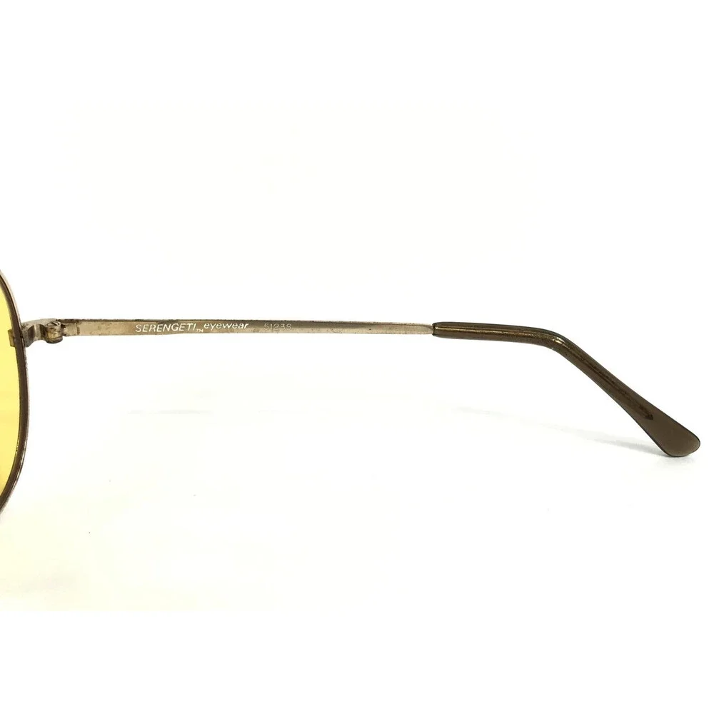 Vintage Serengeti Sunglasses Mens 5123S Kilimanjaro Gold Aviator Yellow